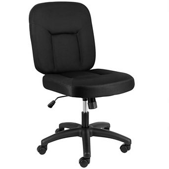 Elama Mid Back Adjustable Fabric Office Chair in Black