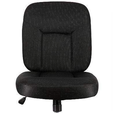 Elama Mid Back Adjustable Fabric Office Chair in Black