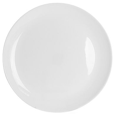 Olstead 8 Piece Break-Resistant Tempered Opal Glass Dinner Plate Set in White
