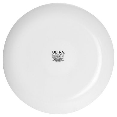 Olstead 8 Piece Break-Resistant Tempered Opal Glass Dinner Plate Set in White