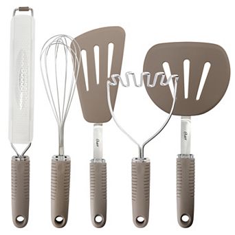Newcrest 5 pc Prep and Cook Kitchen Tool Set in Taupe