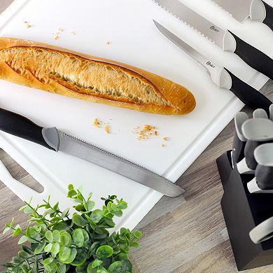 Lindbergh 22 Piece Stainless Steel Cutlery Set with Storage Block in Black