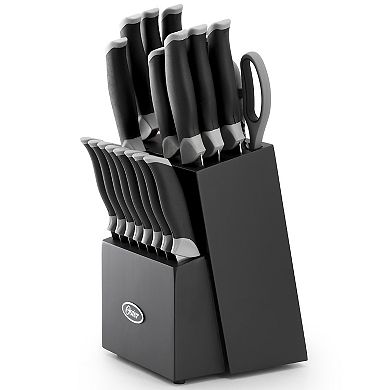 Lindbergh 22 Piece Stainless Steel Cutlery Set with Storage Block in Black