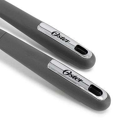 Ridgecrest 2 Piece Silicone Kitchen Tool Slotted Spoon and Turner Set in Gray