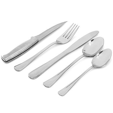 Macmillan 20 Piece Stainless Steel Flatware Set with Steak Knives
