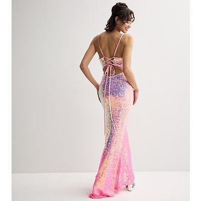 lace-up back metallic iridescent glitter dress Glitter Mesh Sweetheart Corset Lace Up Back Skater Dress junior / 0 / royal-blue main image 1