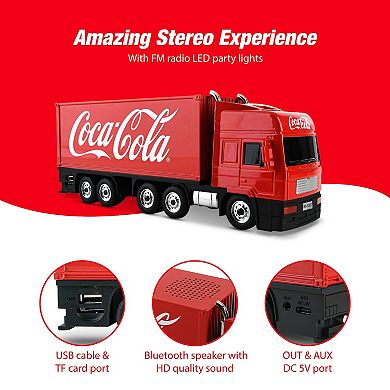Coca Cola Bluetooth Truck Shaped Speaker with LED Lights