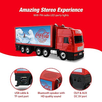 Coca Cola Bluetooth Truck Shaped Speaker with LED Lights