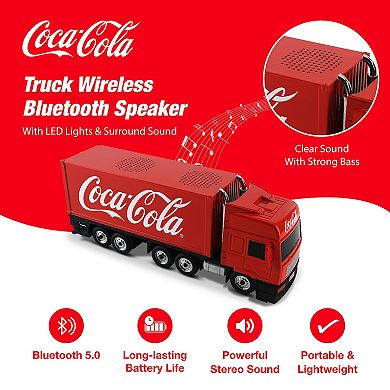 Coca Cola Bluetooth Truck Shaped Speaker with LED Lights