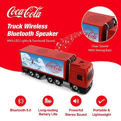 Coca Cola Bluetooth Truck Shaped Speaker with LED Lights