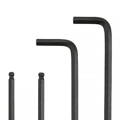 Mount 18PCS Extra Long Arm Ball End Hex Key Allen Wrench Set, Metric/SAE