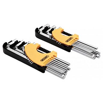 Mount 21 pc Long Arm Hex Key Allen Wrench Set, Metric/SAE