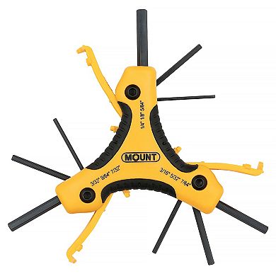 Mount 26PCS Folding Hex Key Set, Metric/SAE/Torx