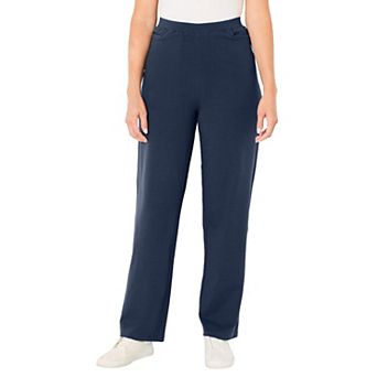 Catherines Women's Plus Size Suprema Studio Roll Tab Pant