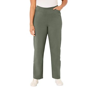 Catherines Women's Plus Size Suprema Studio Roll Tab Pant
