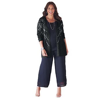Catherines Women's Plus Size Social Separates Sequin Cardigan
