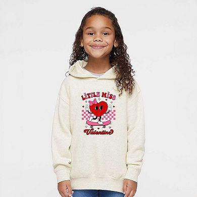Little Miss Valentine Skateboard Toddler Graphic Hoodie