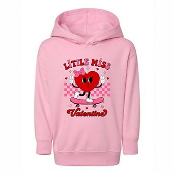 Little Miss Valentine Skateboard Toddler Graphic Hoodie