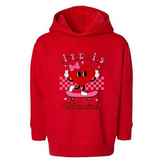 Little Miss Valentine Skateboard Toddler Graphic Hoodie