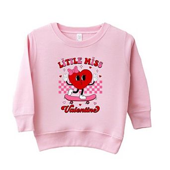 Little Miss Valentine Skateboard Toddler Graphic Sweatshirt
