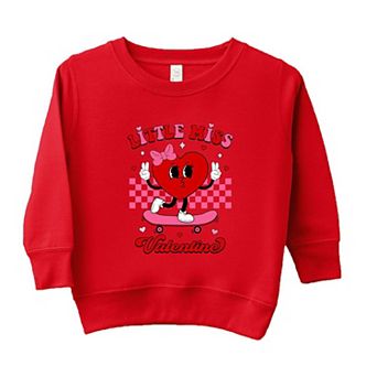 Little Miss Valentine Skateboard Toddler Graphic Sweatshirt
