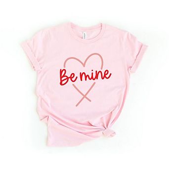 Be Mine Heart Colorful Short Sleeve Graphic Tee
