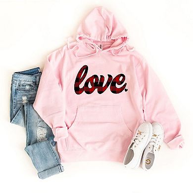 Buffalo Plaid Love Hoodie