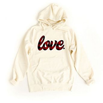 Buffalo Plaid Love Hoodie