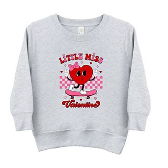 Little Miss Valentine Skateboard Youth Ultra-Soft Graphic Sweatshirt