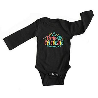 Time To Celebrate Baby Long Sleeve Bodysuit