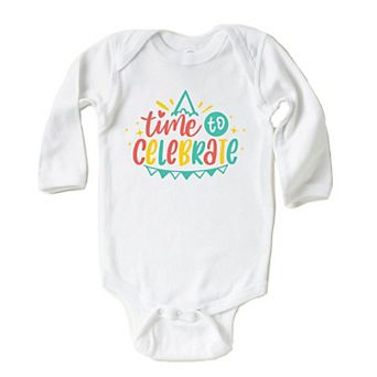 Time To Celebrate Baby Long Sleeve Bodysuit