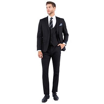 Men's 3 pc Hybrid-Fit Nail Head Fabric Suit Set
