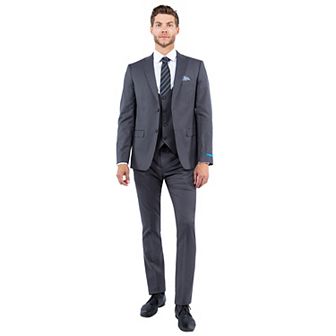 Men's 3 pc Hybrid-Fit Nail Head Fabric Suit Set