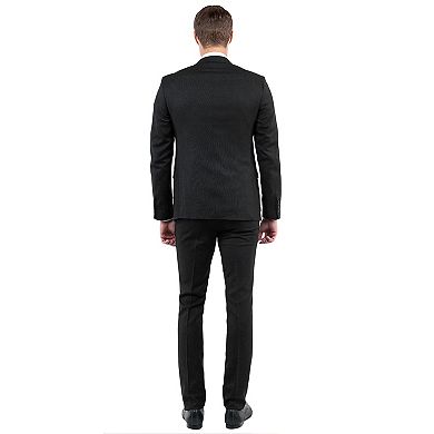 Men's 3pc Hybrid-Fit Solid Vested Suit Set