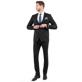 Men's 3 pc Hybrid-Fit Solid Vested Suit Set