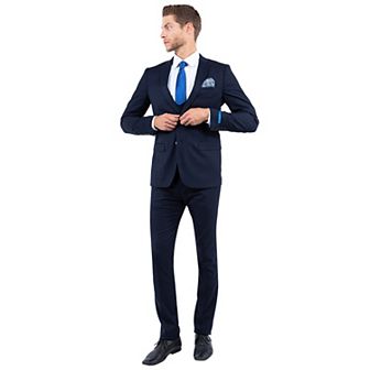Men's 3 pc Hybrid-Fit Solid Vested Suit Set