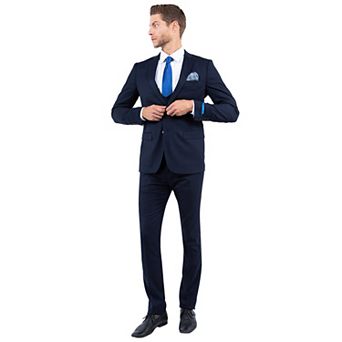 Men's 3 pc Hybrid-Fit Solid Vested Suit Set