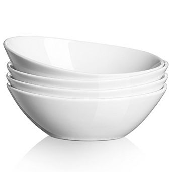 9" Porcelain Serving Bowls, Large Serving Dishes, 36 Ounce for Salads, Set of 4
