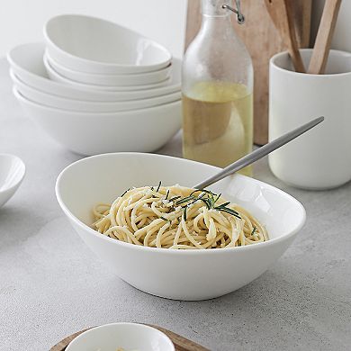 9" Porcelain Serving Bowls, Large Serving Dishes, 36 Ounce for Salads, Set of 4