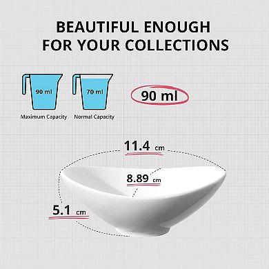 3 Oz Dipping Bowls, Porcelain Serving Bowls, Dip Bowls Set of 8