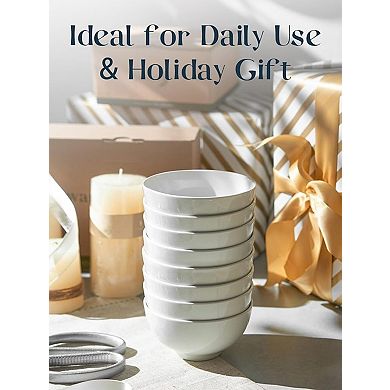 10 OZ Small Dessert Bowls - 4.5" Ceramic Cereal Bowls Set of 8