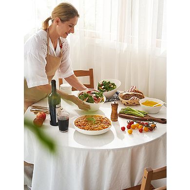 32 OZ Large Soup Bowls Set of 4 - White Ceramic Bowls for Ramen, Cereal, Pasta, Salad, Fruit