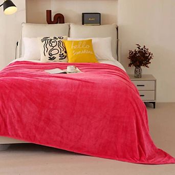 Flannel Fleece Blankets - 240GSM Soft Lightweight Plush Cozy Fuzzy Throw - 102" X 90"