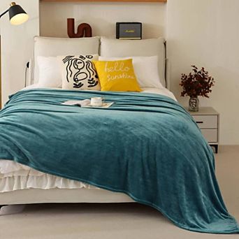 Flannel Fleece Blankets - 240GSM Soft Lightweight Plush Cozy Fuzzy Throw - 102" X 90"