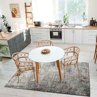 Luxe Weavers Modern Abstract Distressed Area Rug