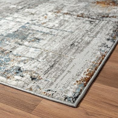 Luxe Weavers Modern Abstract Distressed Area Rug