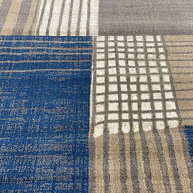 Luxe Weavers Modern Plaid Area Rug