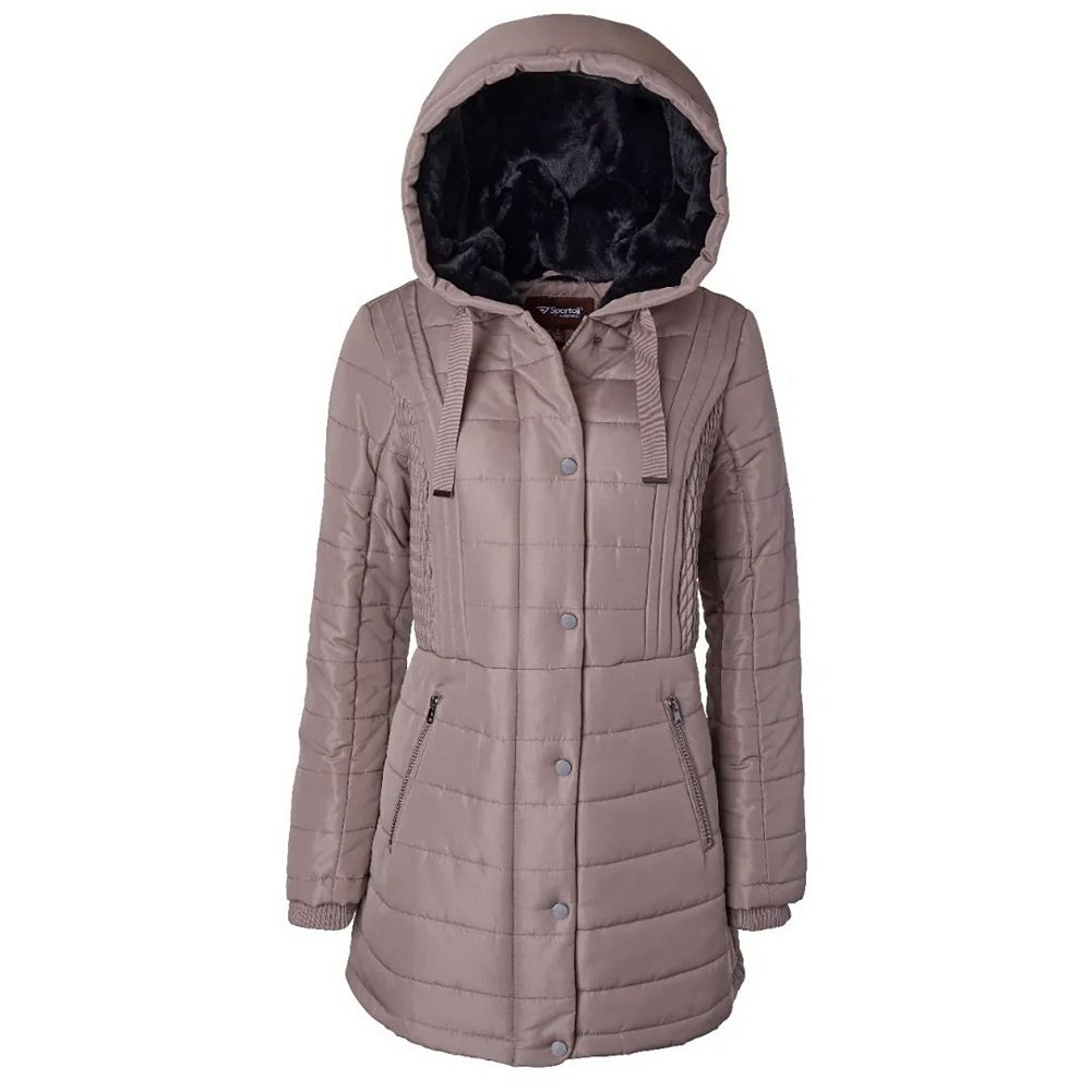 Frost Flower Circle Women's Hooded Puffer Coat