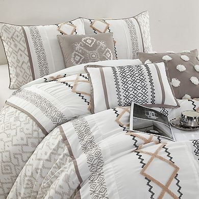 Nanshing Anthony Geometric Emboridered Comforter Set