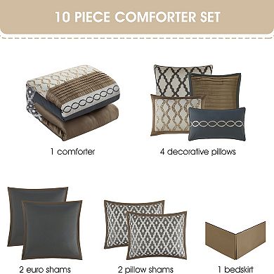 Nanshing Caval Geometric Jacquard Comforter Set